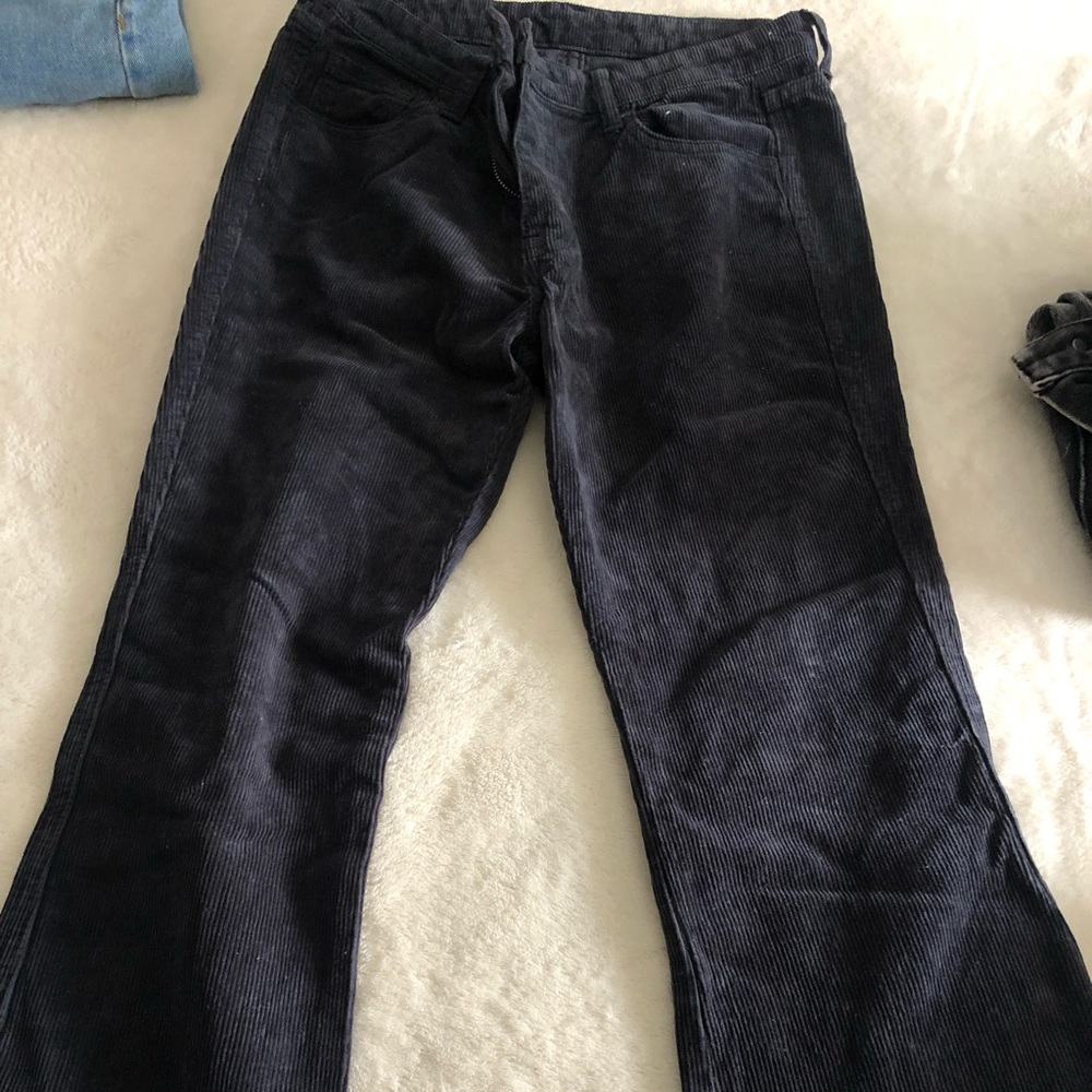 brandy melville corduroy navy blue pants